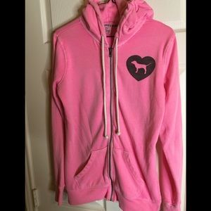 PINK Oversized zipped soft Hoodie.       Like New.